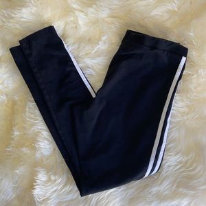 adidas black white track leggings M
